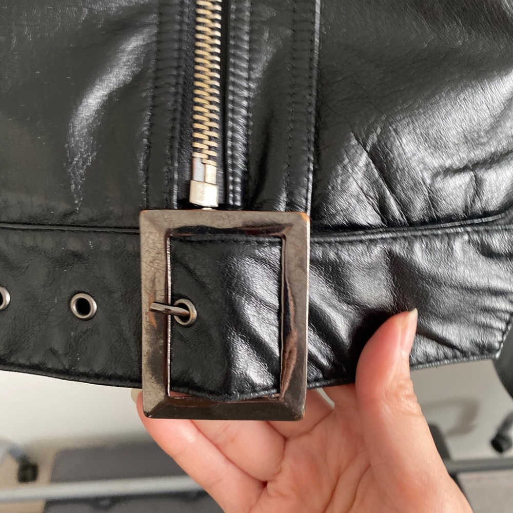Evcode Black Leather Jacket - Picture 5 of 11
